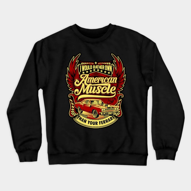 American Muscle Car Crewneck Sweatshirt by GoEast